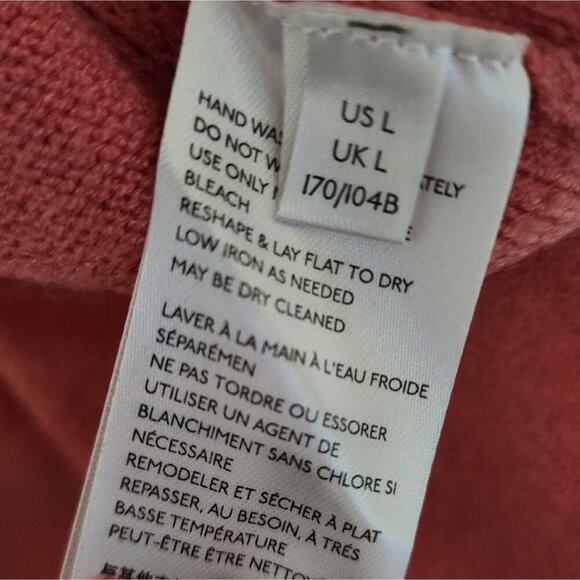 Anthropologie Margarita Sweater Pink Mock TurtleNeck Large Womens Long Sleeve - Picture 7 of 10